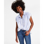 Women's Cotton Washed Dolman Popover Shirt