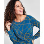 Women's Chain-Print Side-Zipper Top, Created for Macy's