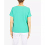 Women's Classics Spliced Ottoman Texture Knit Short Sleeve Top