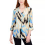 Women's Gradient-Print V-Neck Utility Top, Created for Macy's