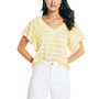Women's Striped Smocked Top