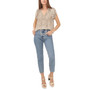 Women's Floral Flutter-Sleeve Tie-Neck Blouse