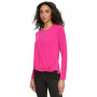 Women's Long-Sleeve Faux-Wrap Top