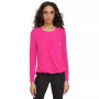 Women's Long-Sleeve Faux-Wrap Top