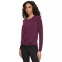 Women's Long-Sleeve Faux-Wrap Top