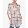 Women's Plaid Tunic Top Shirt