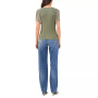 Women's Flutter Short Sleeve V-Neck Knit Top