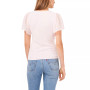 Women's Flutter Short Sleeve V-Neck Knit Top