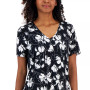 Women's Printed V-Neck T-Shirt, Created for Macy's