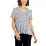 Women's Printed V-Neck T-Shirt, Created for Macy's