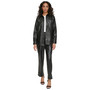 Women's Faux-Leather Button-Front Shirt