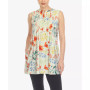 Women's Floral Sleeveless Tunic Top