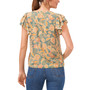 Women's Floral-Print Flutter-Sleeve Blouse