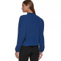 Women's Mock-Turtleneck Tie Long-Sleeve Top