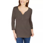 Cotton Henley V-Neck Top, Created for Macy's