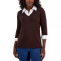 Cotton Layered-Look Woven Top, Created for Macy's