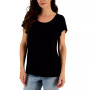 Women's Pleated-Neck Short-Sleeve Top, Created for Macy's