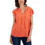 Women's Textured Flutter-Sleeve Top, Created for Macy's