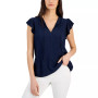 Women's Textured Flutter-Sleeve Top, Created for Macy's