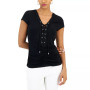 Women's Lace-Up Ruched Top, Created for Macy's