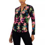 Petite Printed Zip-Pocket Top, Created for Macy's