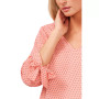 Women's Long Sleeve Garden Geo Tie Sleeve Blouse