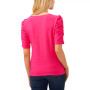 Women's Short Sleeve Eyelet-Embroidered Knit Top