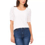 Women's Short Sleeve Eyelet-Embroidered Knit Top