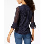Women's Printed Pintuck Top, Created for Macy's