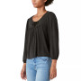 Women's Sandwash Scoop Neck Tie Front Top