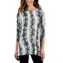 Women's Snakeskin-Print Jacquard Top, Created for Macy's