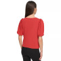 Women's Asymmetrical Puff-Sleeve Top