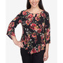 Women's Classics Tossed Floral Pointed Hem Top