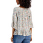 Women's Printed On Off Knit Top, Created for Macy's