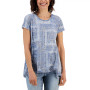 Women's Printed Handkerchief-Hem T-Shirt, Created for Macy's
