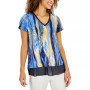 Women's Ikat Layered-Look V-Neck Top, Created for Macy's