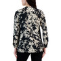 Women's Printed Half-Placket Long-Sleeve Satin Blouse, Created for Macy's