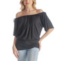 Women's Short Sleeves Slit Shoulder Top