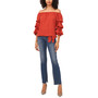 Women's Off-The-Shoulder Bubble-Sleeve Blouse