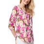 Women's Watercolor V-Neck Kelly Blouse