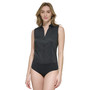 Women's Sleeveless Collared Bodysuit