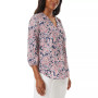 Women's Printed V-Neck 3/4-Sleeve Top