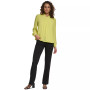 Women's Pleated-Front Long-Sleeve Blouse
