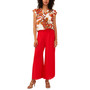 Women's Printed Flutter-Sleeve Blouse