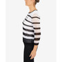 Women's Summer in The City Mesh Stripe Top with Necklace