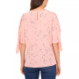 Women's Bow Detail Printed Puff Sleeve Blouse Top