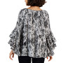 Women's Animal-Print On & Off-the-Shoulder Bell Sleeve Top