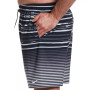 Men's Big & Tall Fade Stripe Breaker 9" Swim Trunks