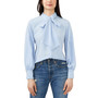 Women's Long Sleeve Button-Up Bow Neck Blouse