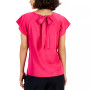 Women's Satin Tie-Back Flutter-Sleeve Top